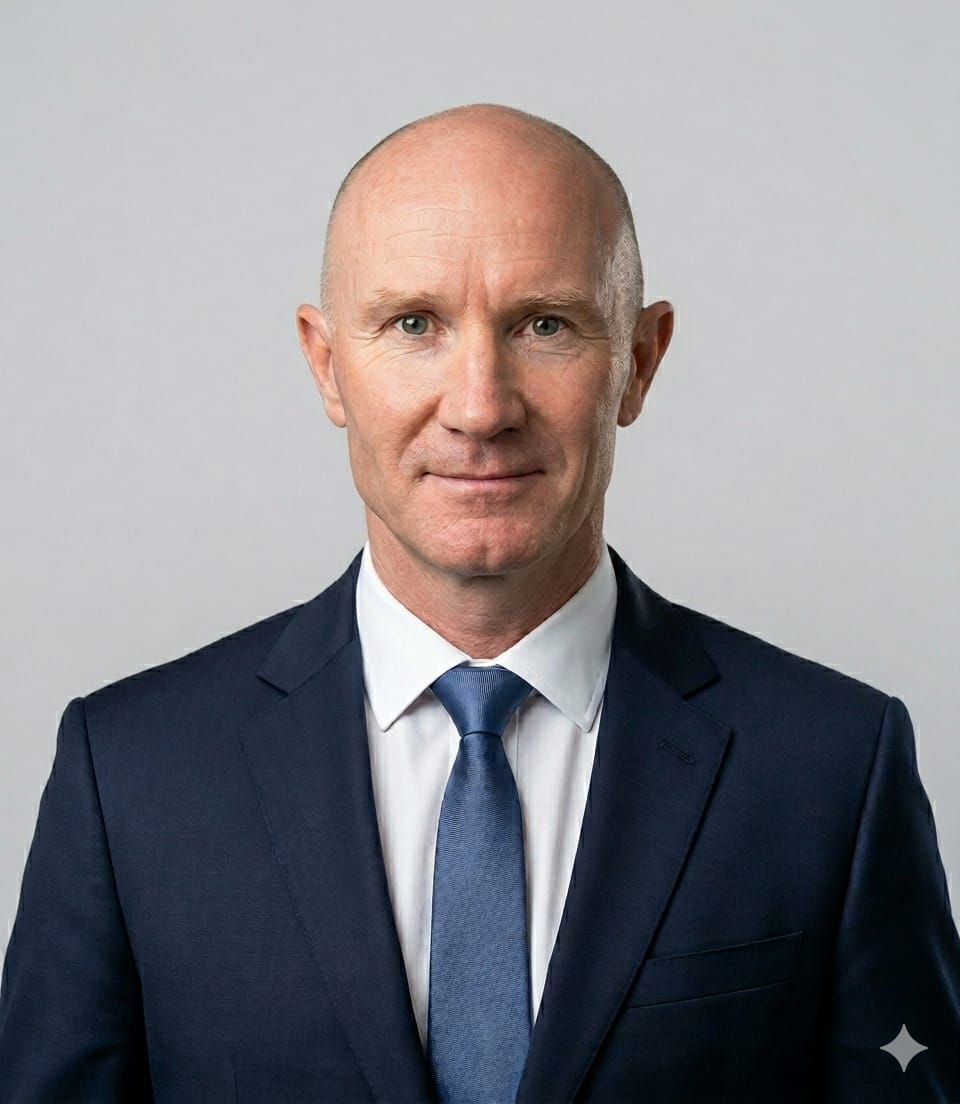 Portrait of Graham Robert Bell, Senior Manager of Geotechnical and Hydrogeology, PT. Merdeka Copper Gold